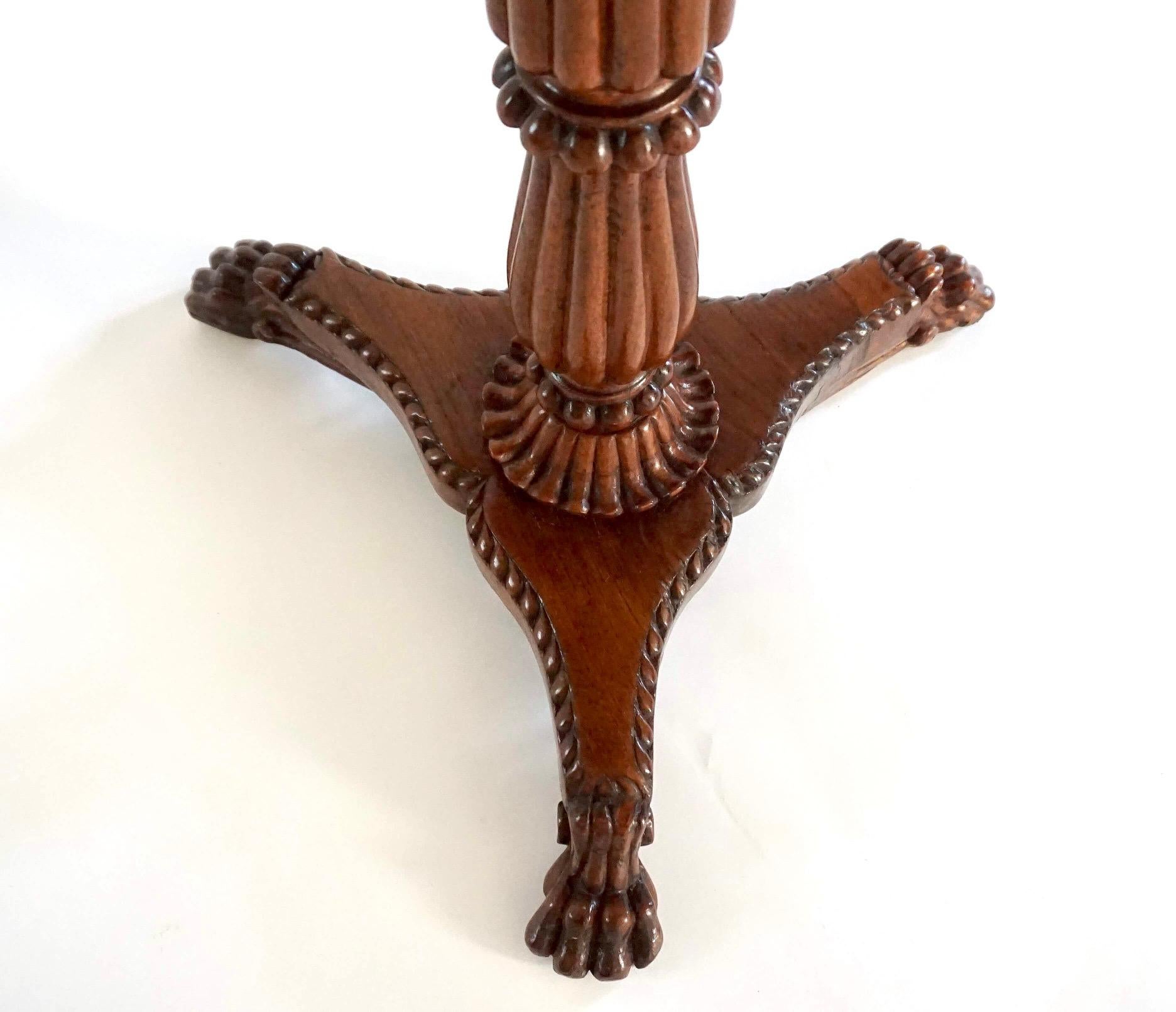 Anglo-Indian Mahogany Tilt-Top Pedestal Occasional Table or Stand, circa 1835 For Sale 4
