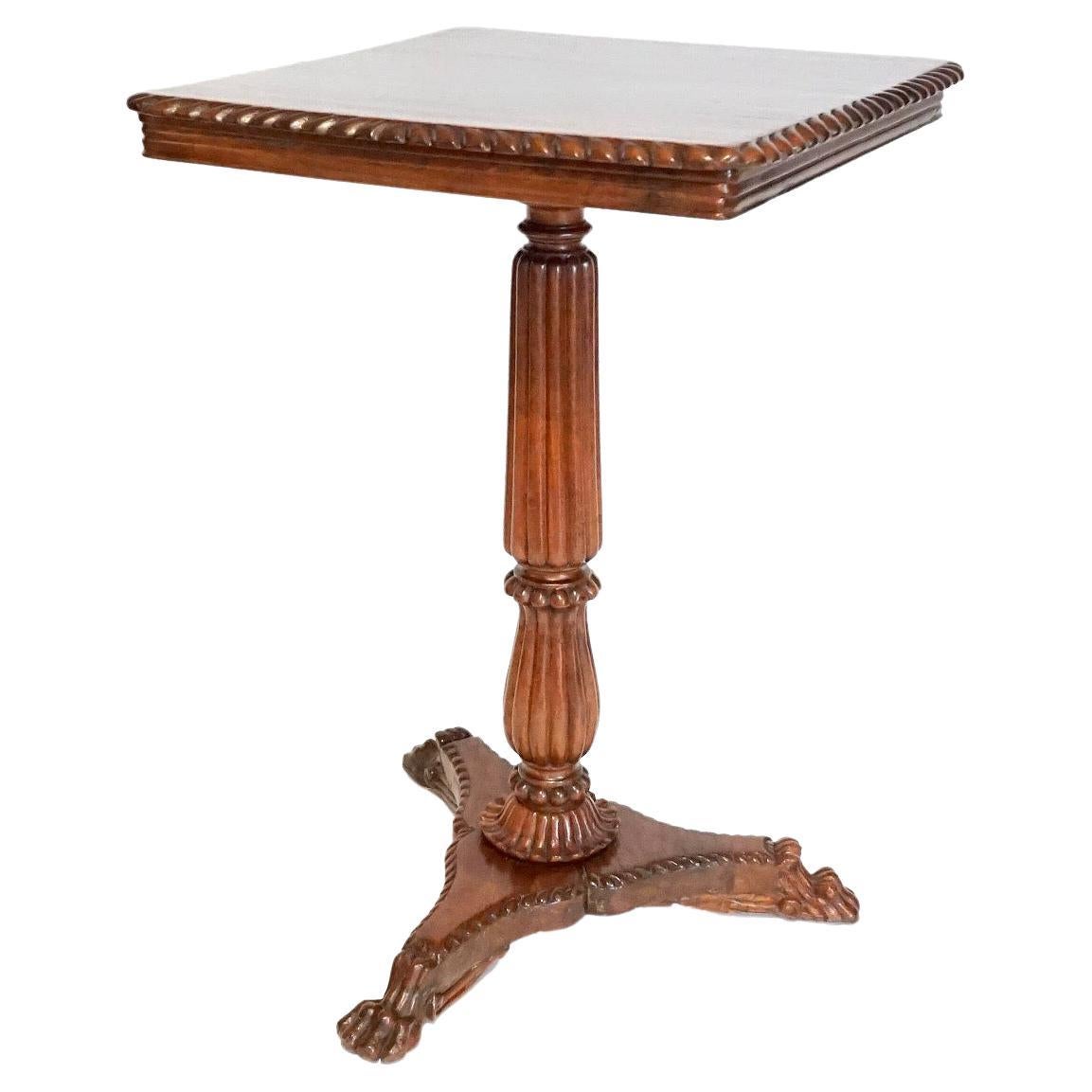 Anglo-Indian Mahogany Tilt-Top Pedestal Occasional Table or Stand, circa 1835