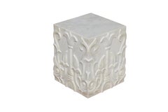 Anglo-Indian Marble Column, White Marble Display Pedestal