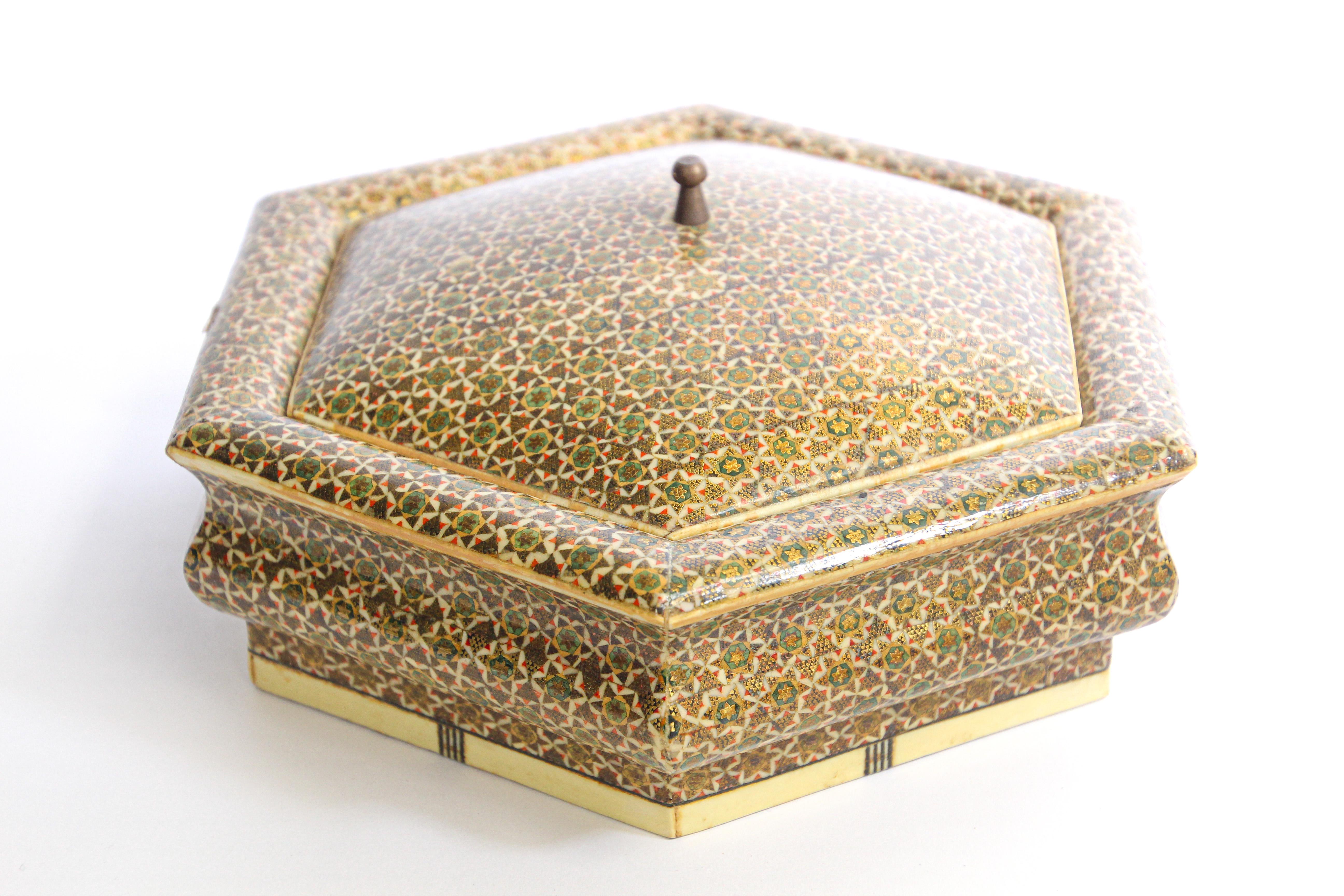 20th Century Anglo Indian Micro Sadeli Mosaic Inlaid Box