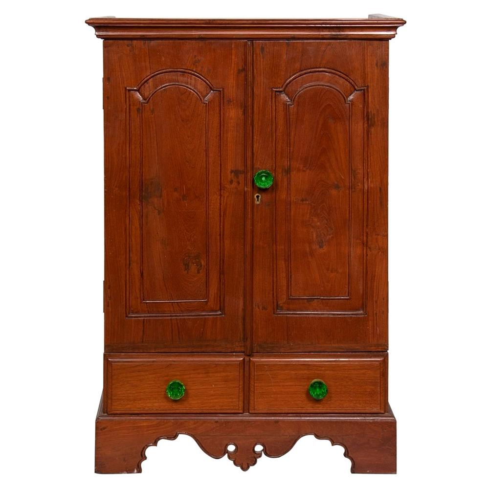 Anglo Indian Mid 20th Century Teak Cabinet For Sale