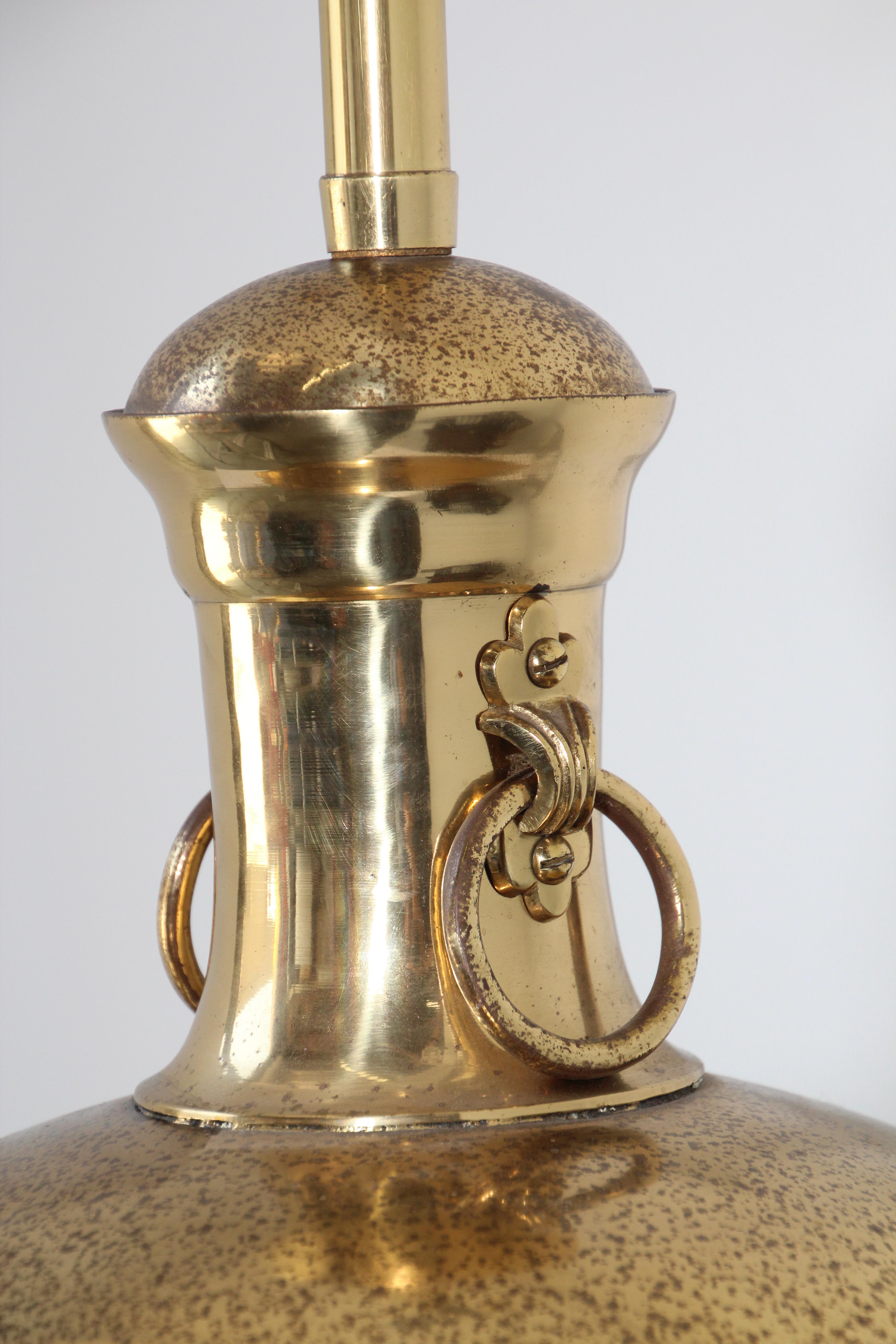 Anglo Indian Moorish Brass Table Lamp by Frederick Cooper For Sale 3