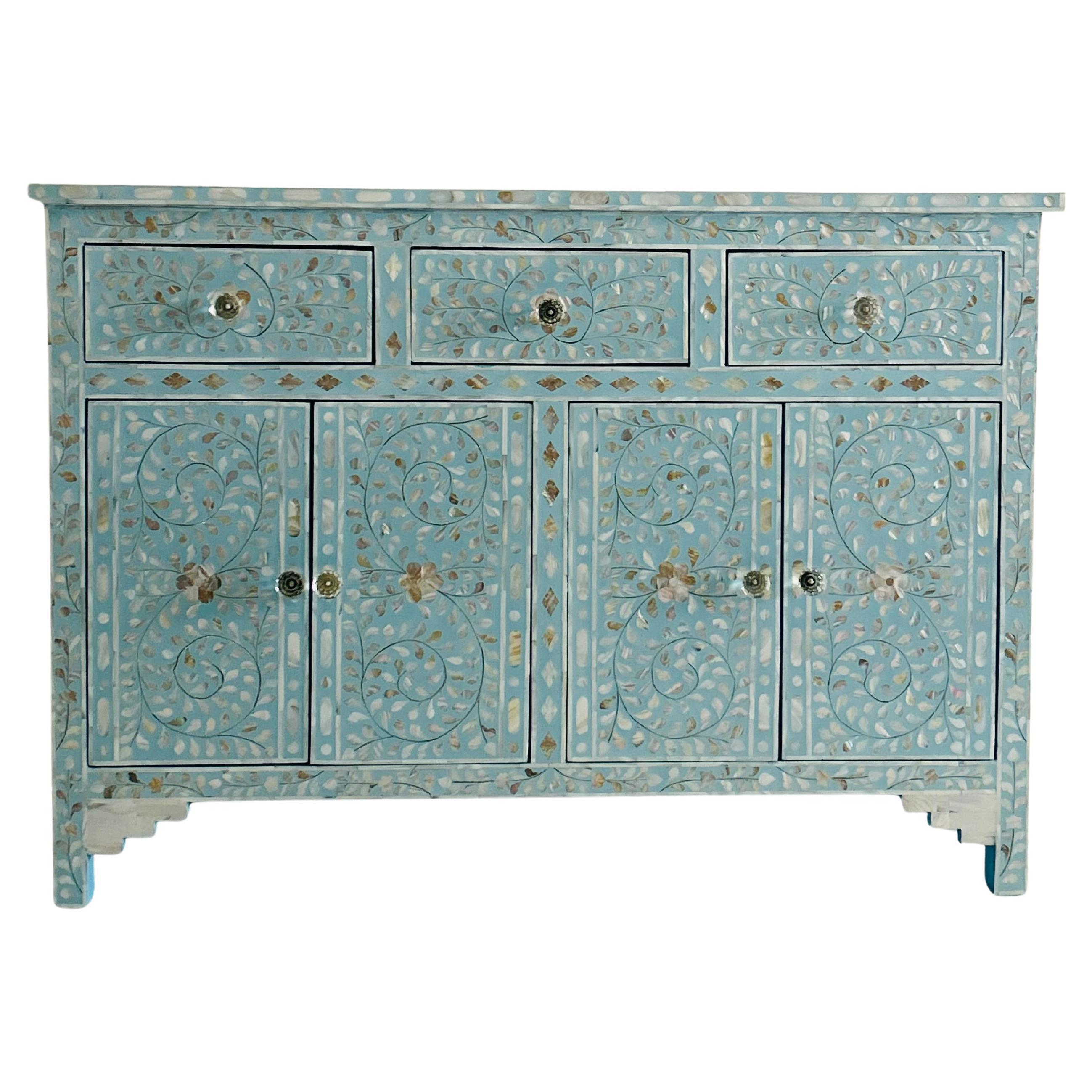 Anglo Indian Mother of Pearl Buffet Cabinet, Sideboards