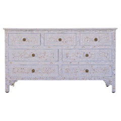Commode anglo-indienne en nacre fabriquée à la main par Artisanal