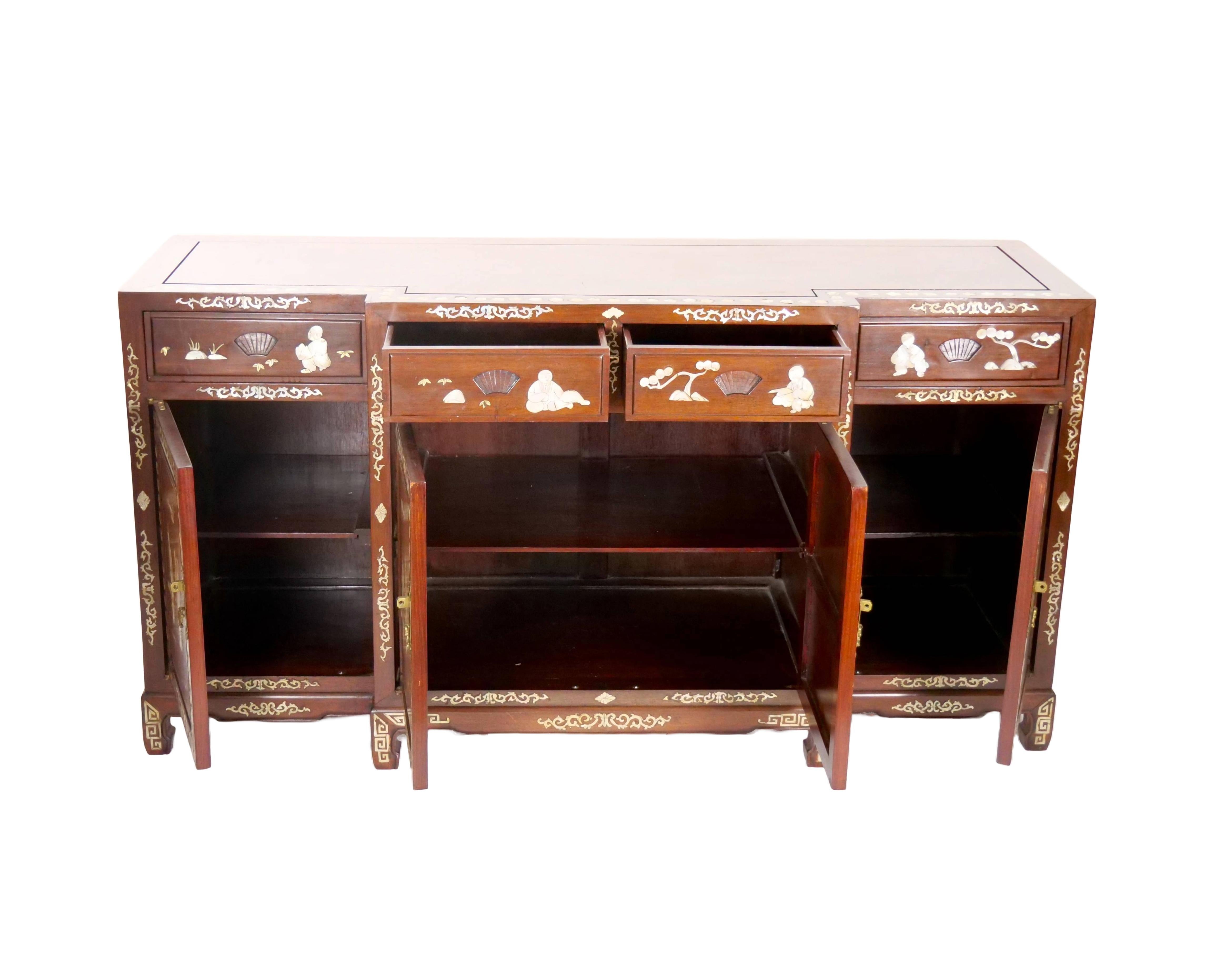 Anglo-Indian Mother-of-pearl Inlaid Bookcase / Display Cabinet  For Sale 5