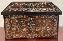 Anglo-Indian Mother of Pearl Inlaid Trunk/Box