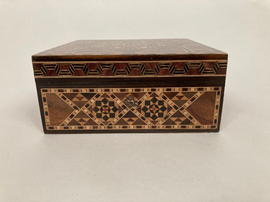 wooden inlaid box