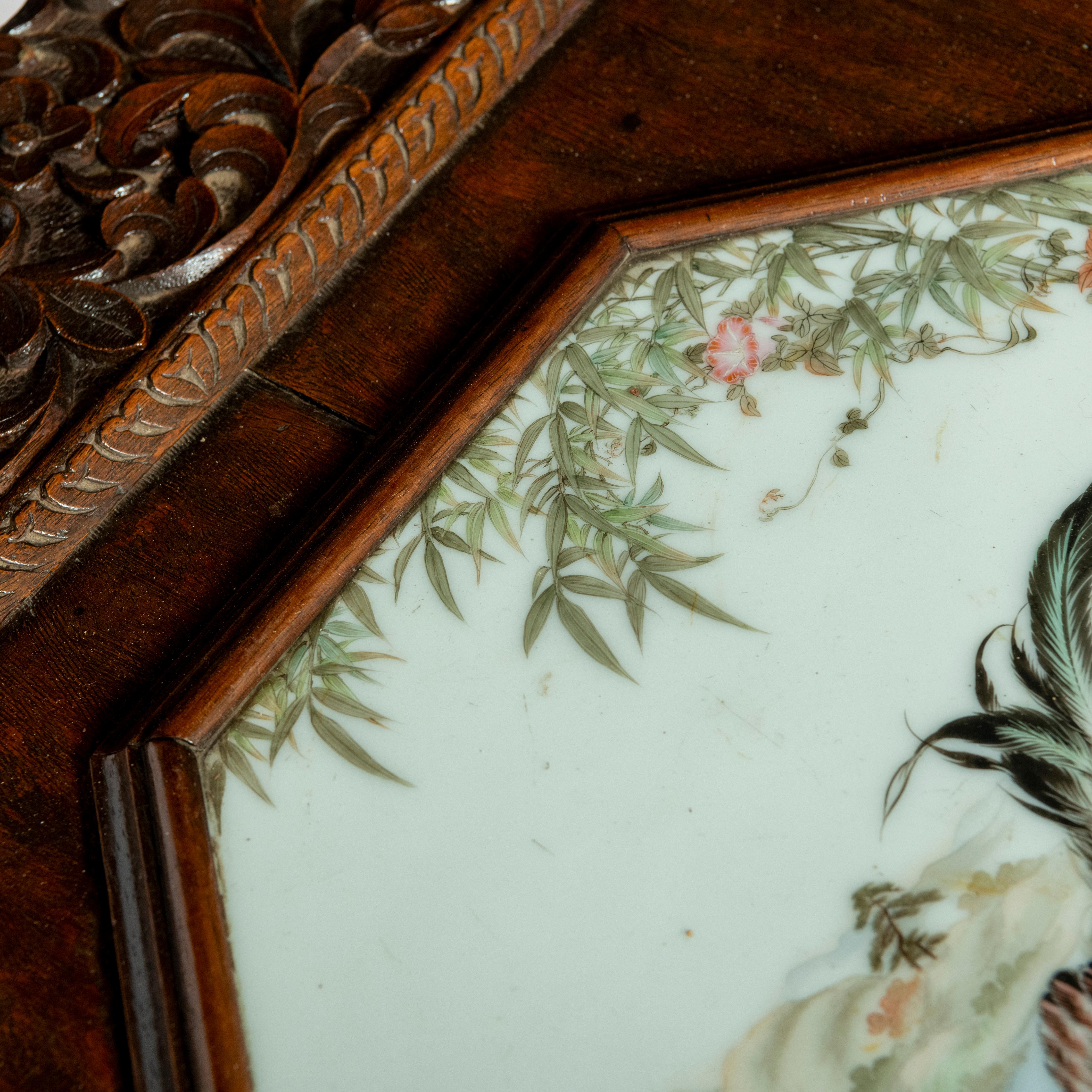 Anglo-Indian Occasional Table with Porcelain Panel, India circa 1890 For Sale 1