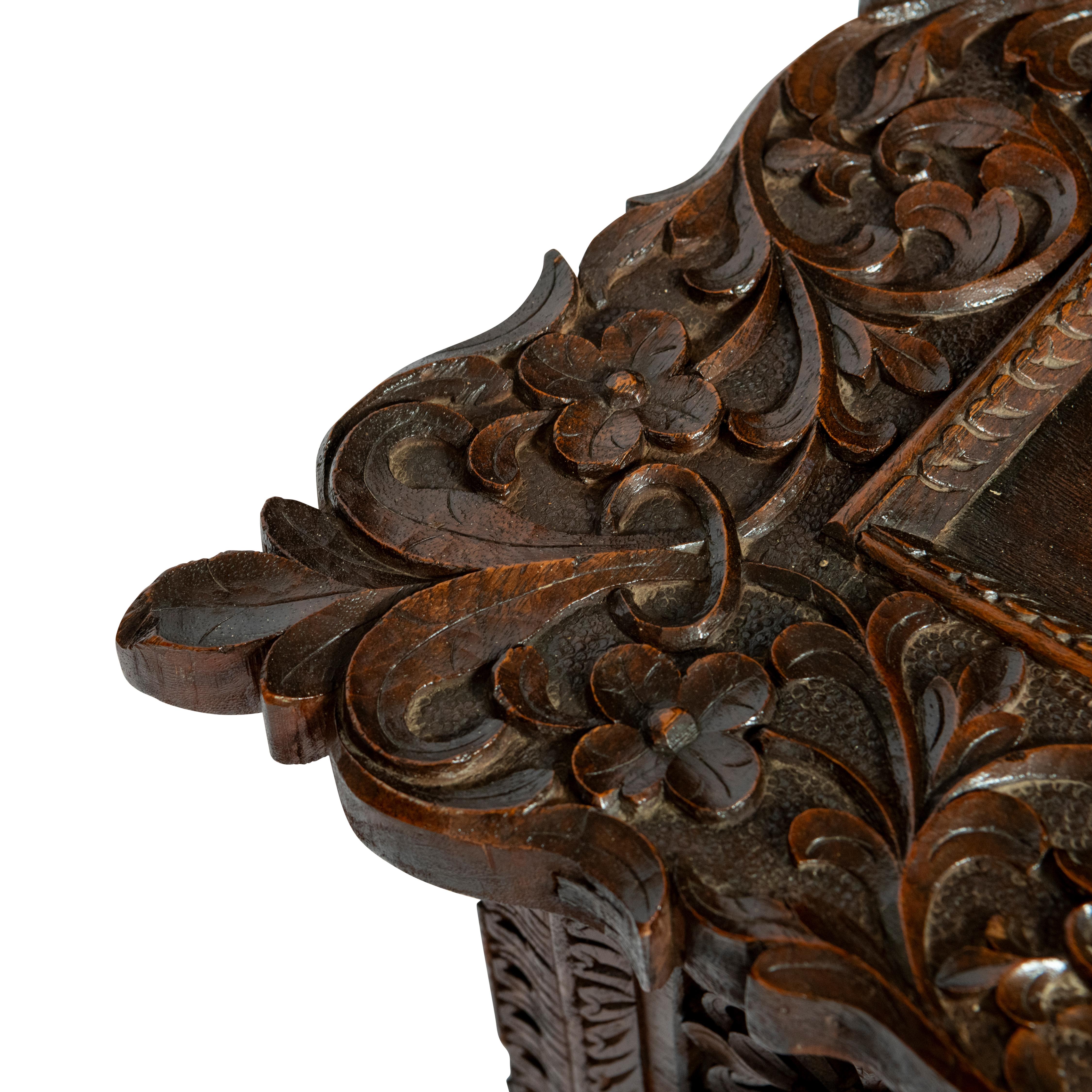 Anglo-Indian Occasional Table with Porcelain Panel, India circa 1890 For Sale 3