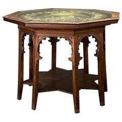 Tavolino ottagonale in stile anglo-indiano