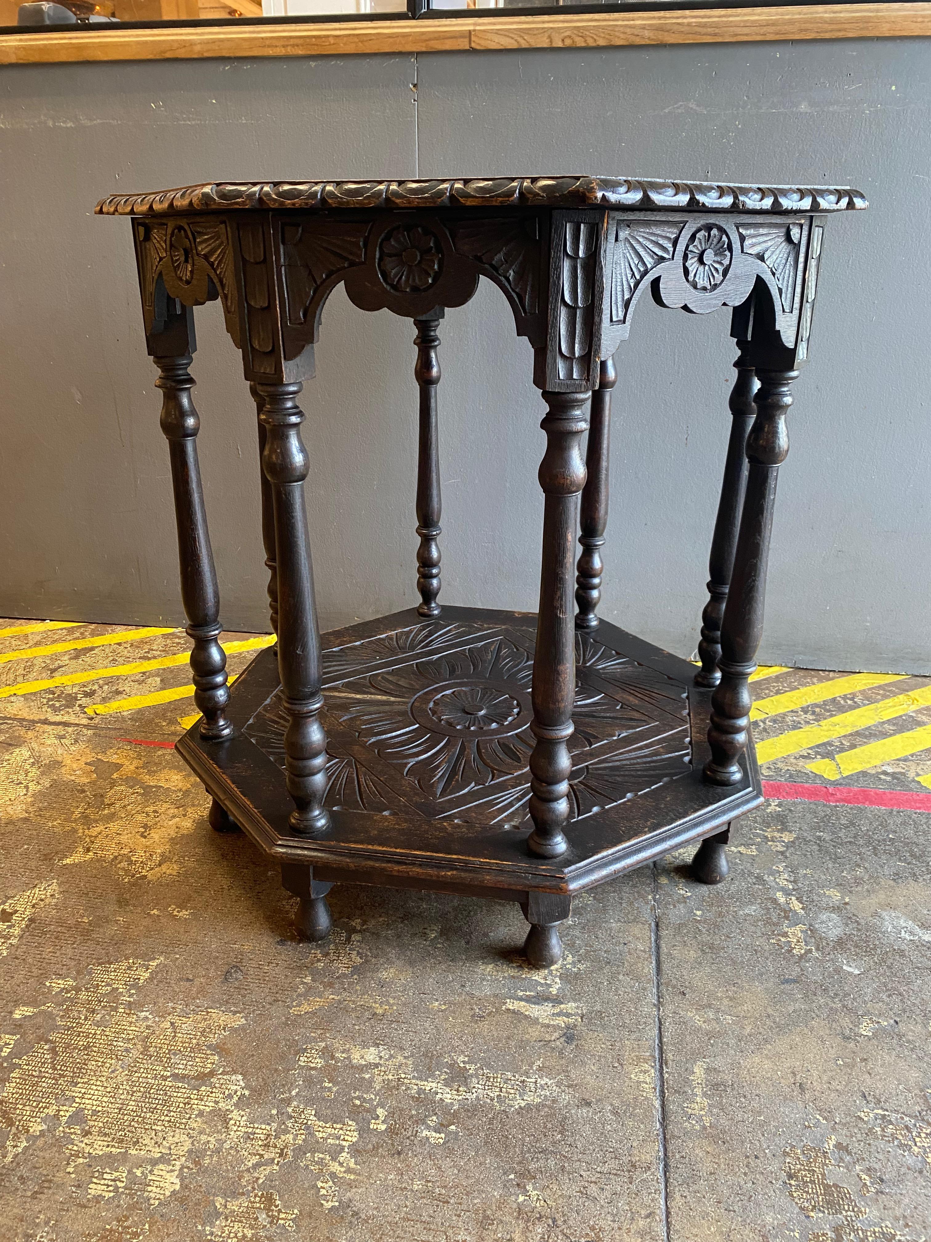 Hand-Carved Anglo Indian or Raj Center Table