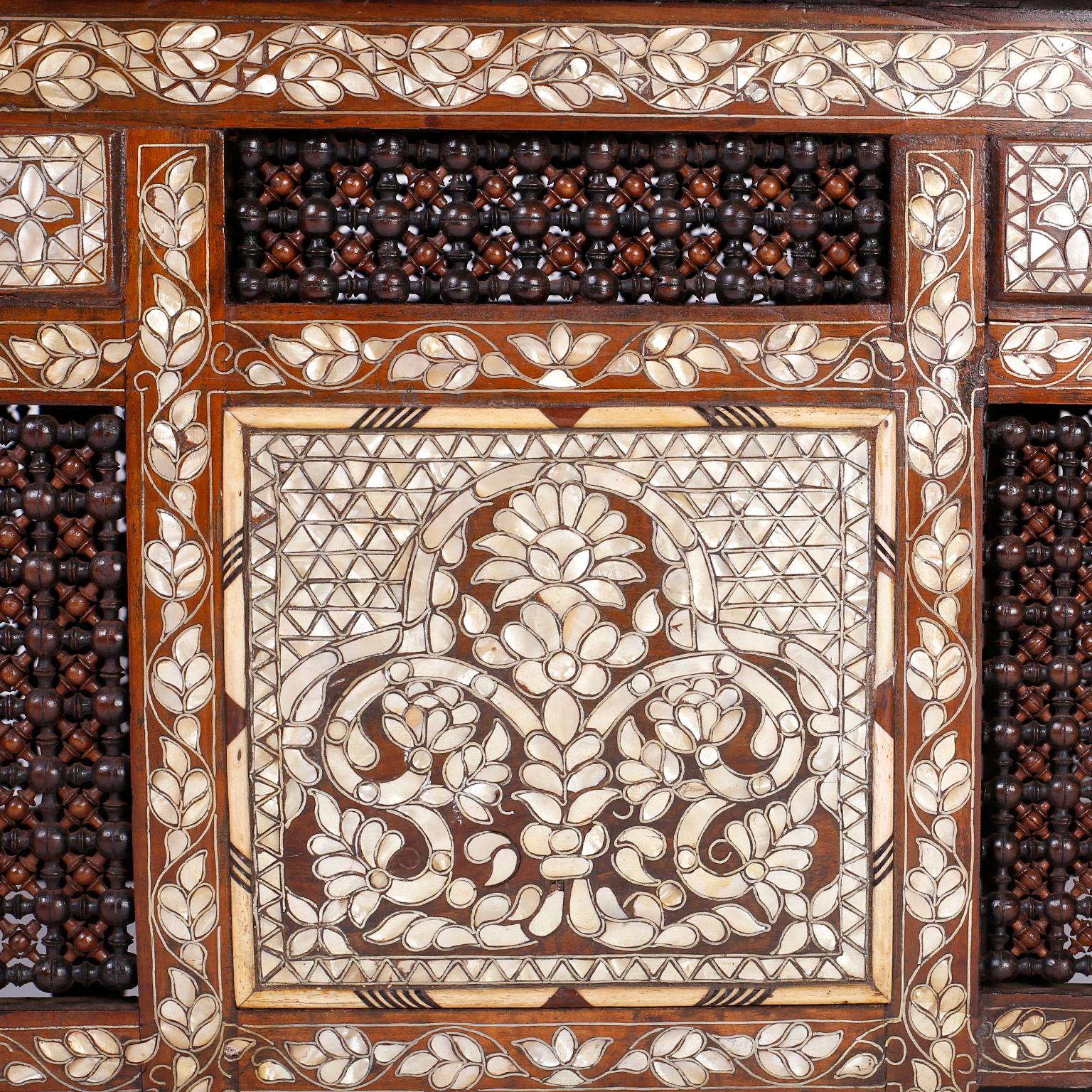 Anglo-Indian or Syrian Rectangular Inlaid Coffee Table 2