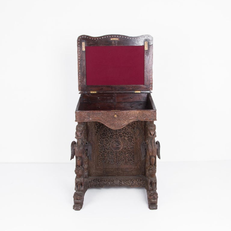 British Anglo Indian Ornamental Writing Desk For Sale
