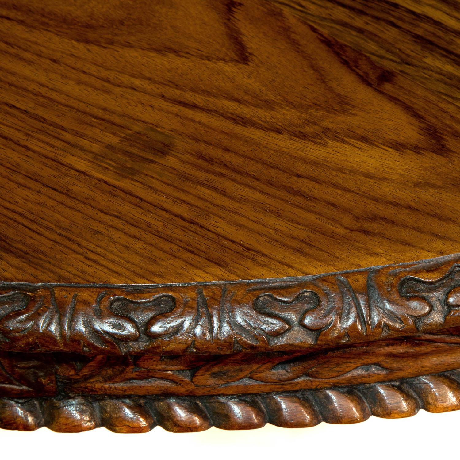 Late 19th Century Anglo Indian Padauk Wood Centre Table, circa 1880 For Sale