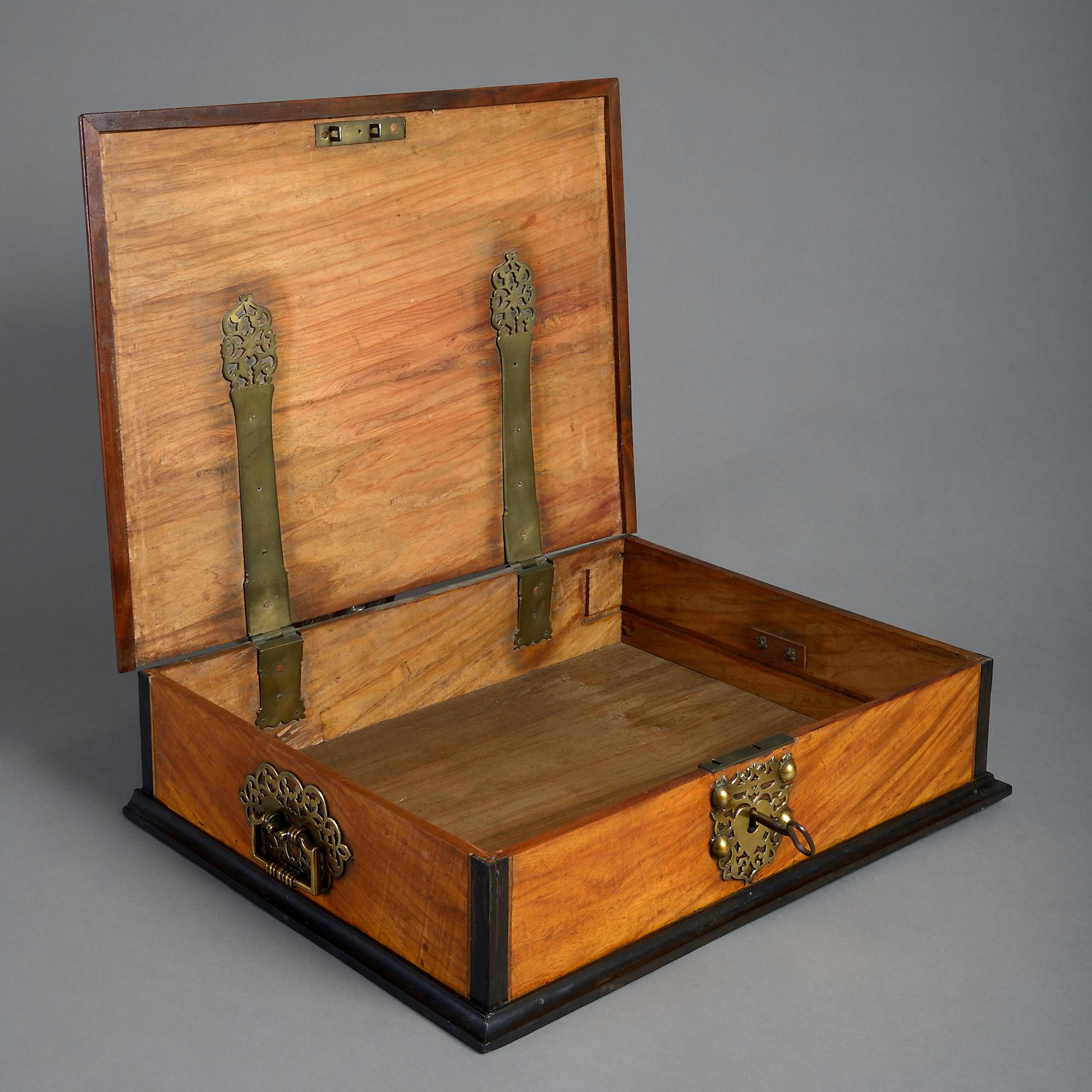 18th Century and Earlier Anglo-Indian Padouk Box For Sale