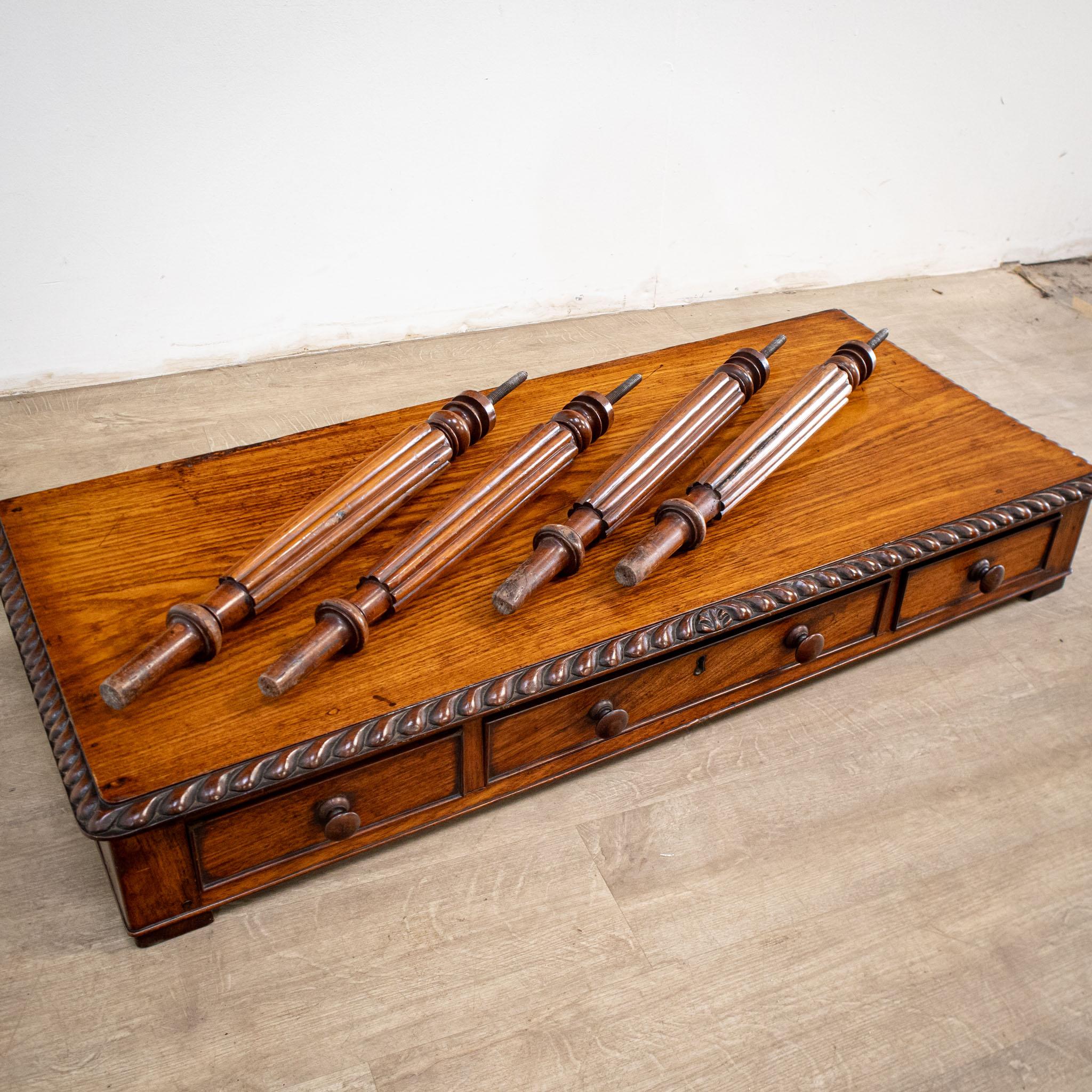 Anglo Indian Padouk Campaign Table or Desk 4