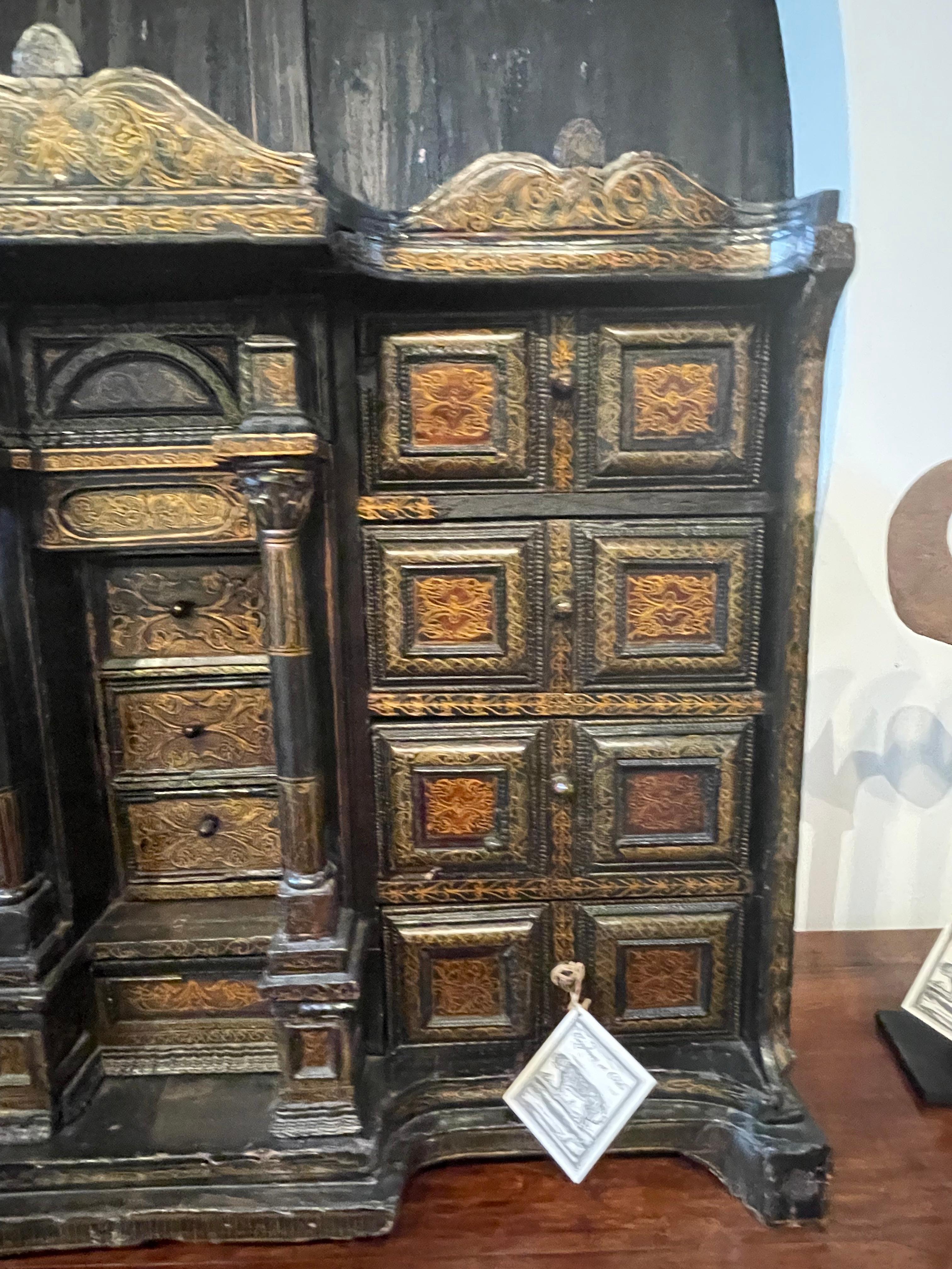Anglo - Indian Portugese Chest In Fair Condition For Sale In Dallas, TX