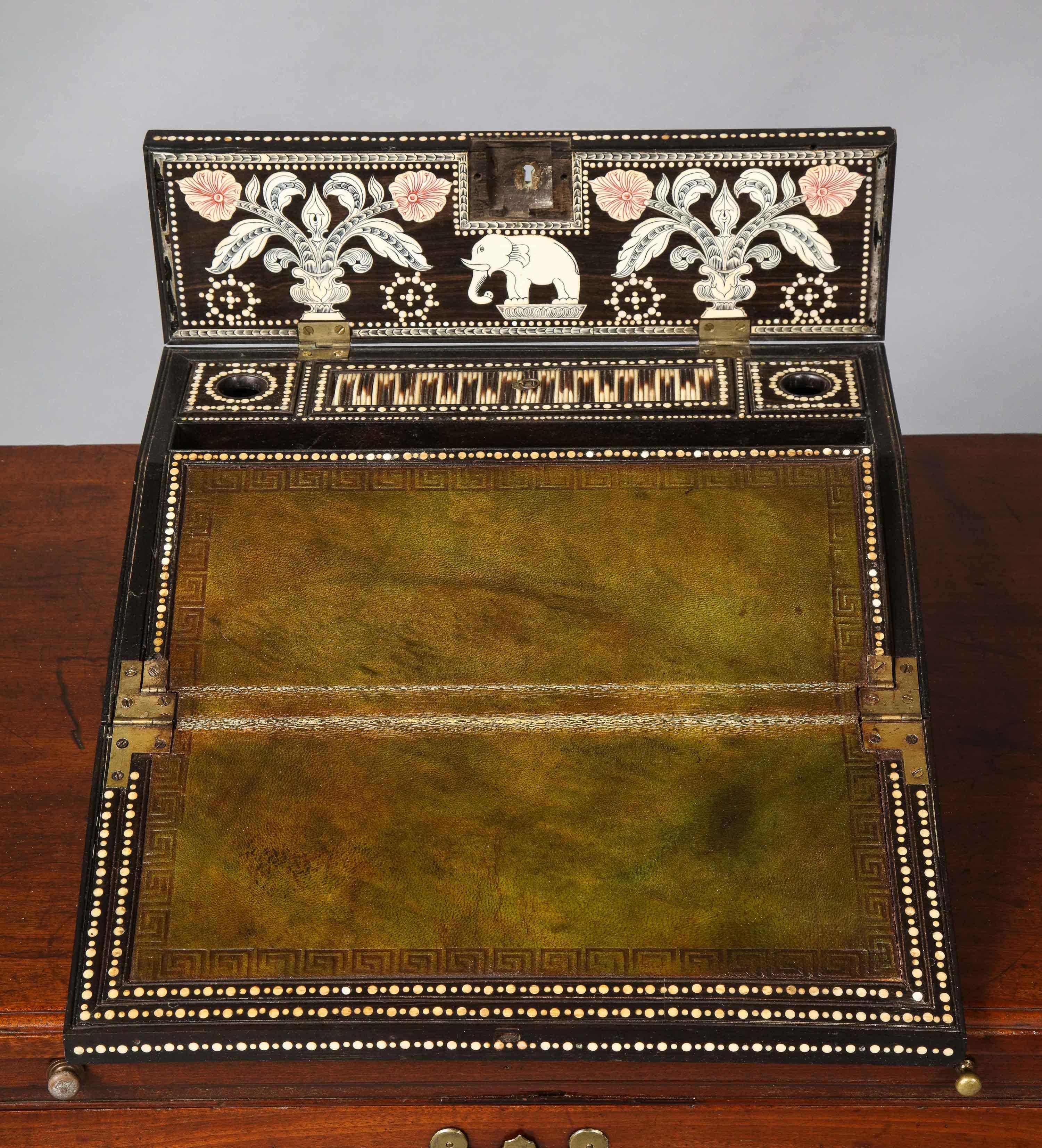 19th Century Anglo Indian Quill Writing Slope
