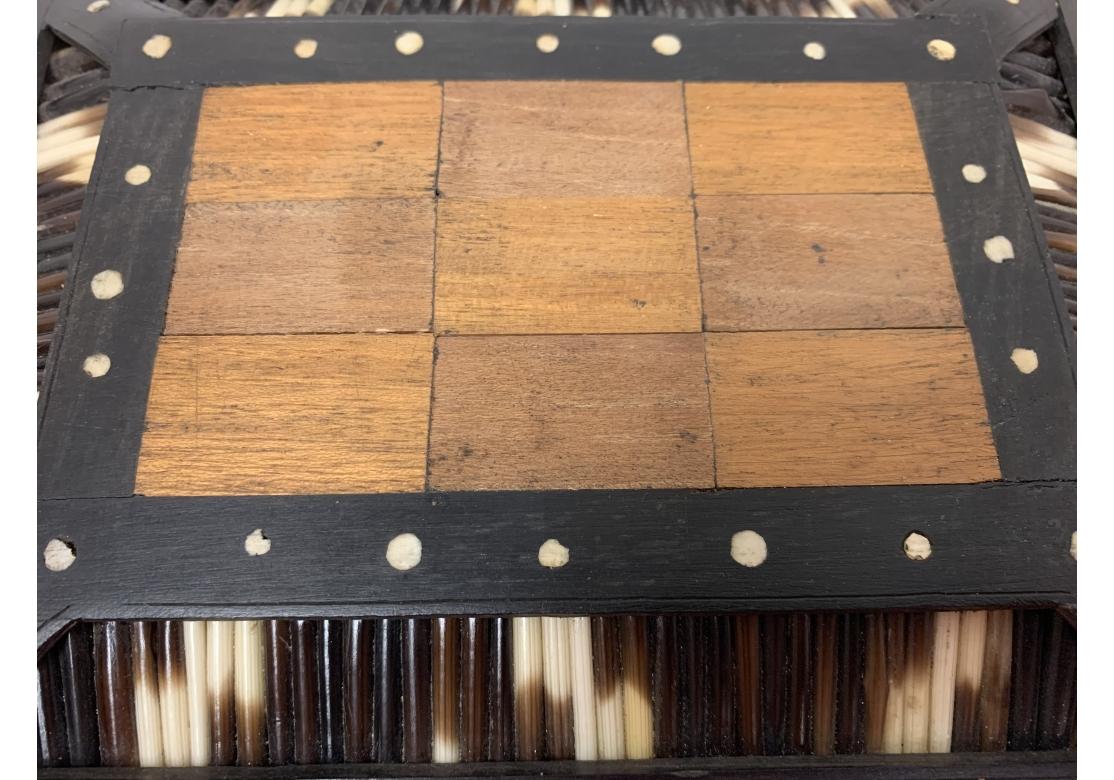 Anglo Indian Rectangular Porcupine Quill & Bone Box For Sale 2