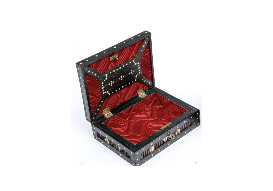 Anglo-Indian Anglo Indian Rectangular Porcupine Quill & Bone Box For Sale