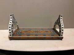 Anglo Indian Rosewood Folding Book Stand, Bone, Metal and Ebony Inlay, 19th C