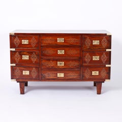 Anglo-Indian Rosewood Inlaid Chest