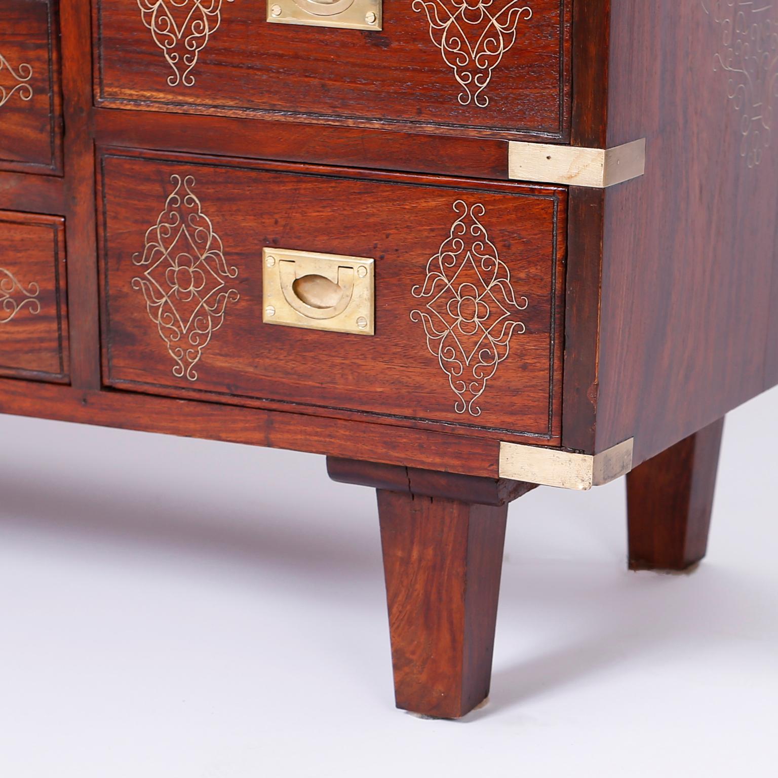 Anglo-Indian Rosewood Inlaid Chest For Sale 4