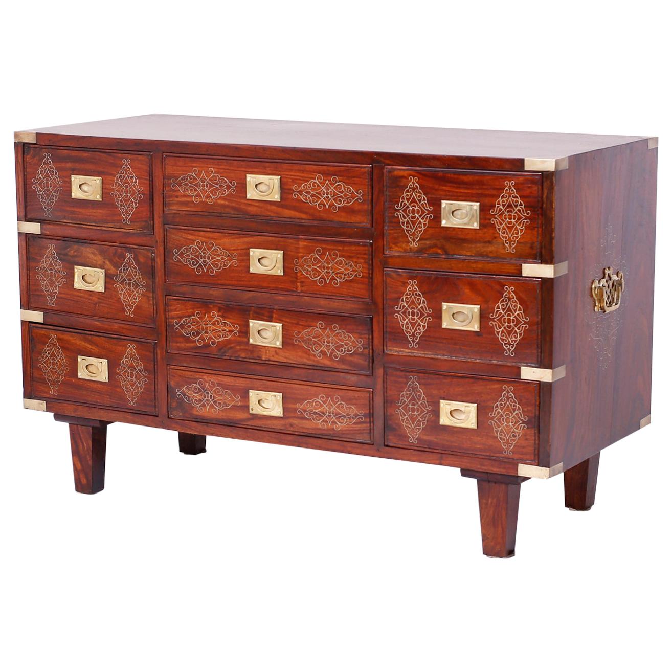 Anglo-Indian Rosewood Inlaid Chest