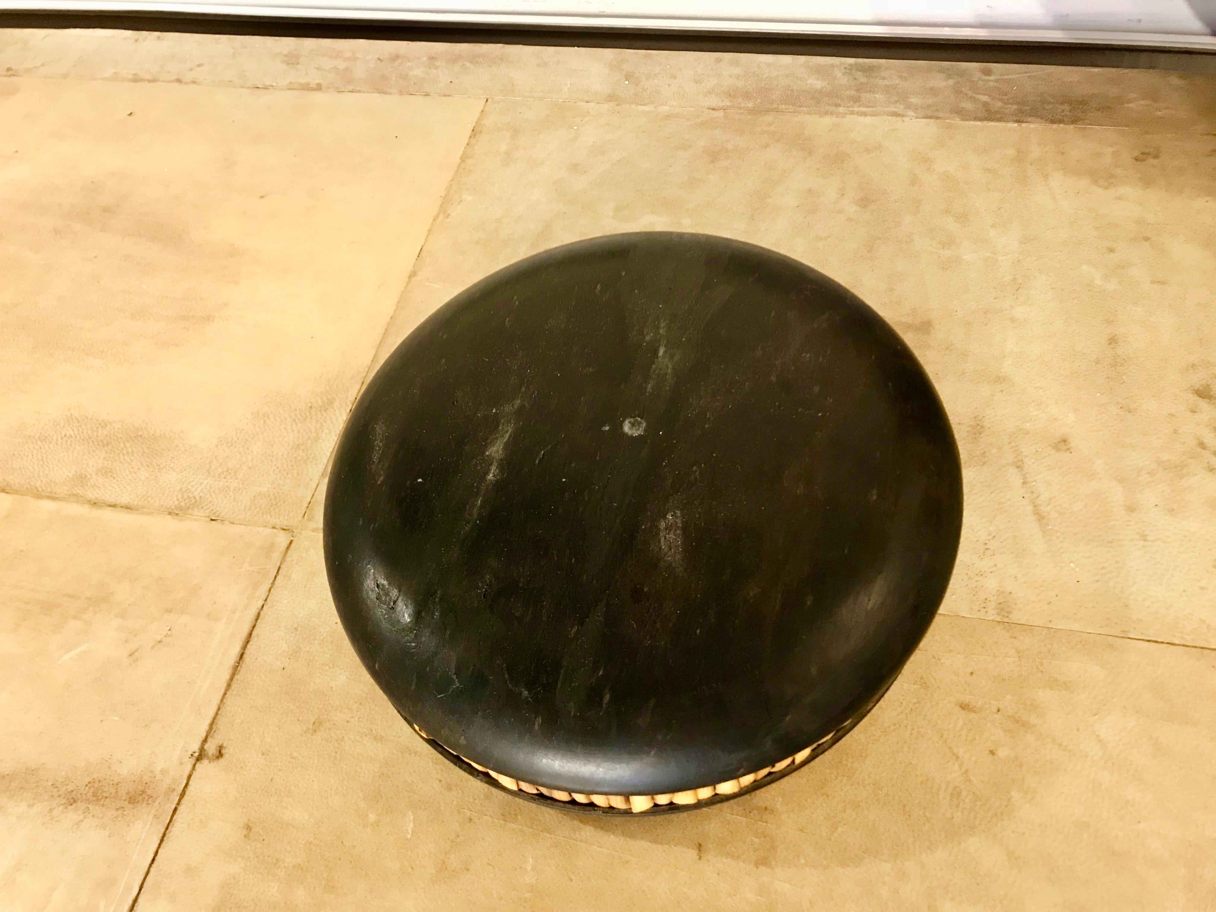 Sri Lankan Anglo-Indian Round Porcupine Quill Box