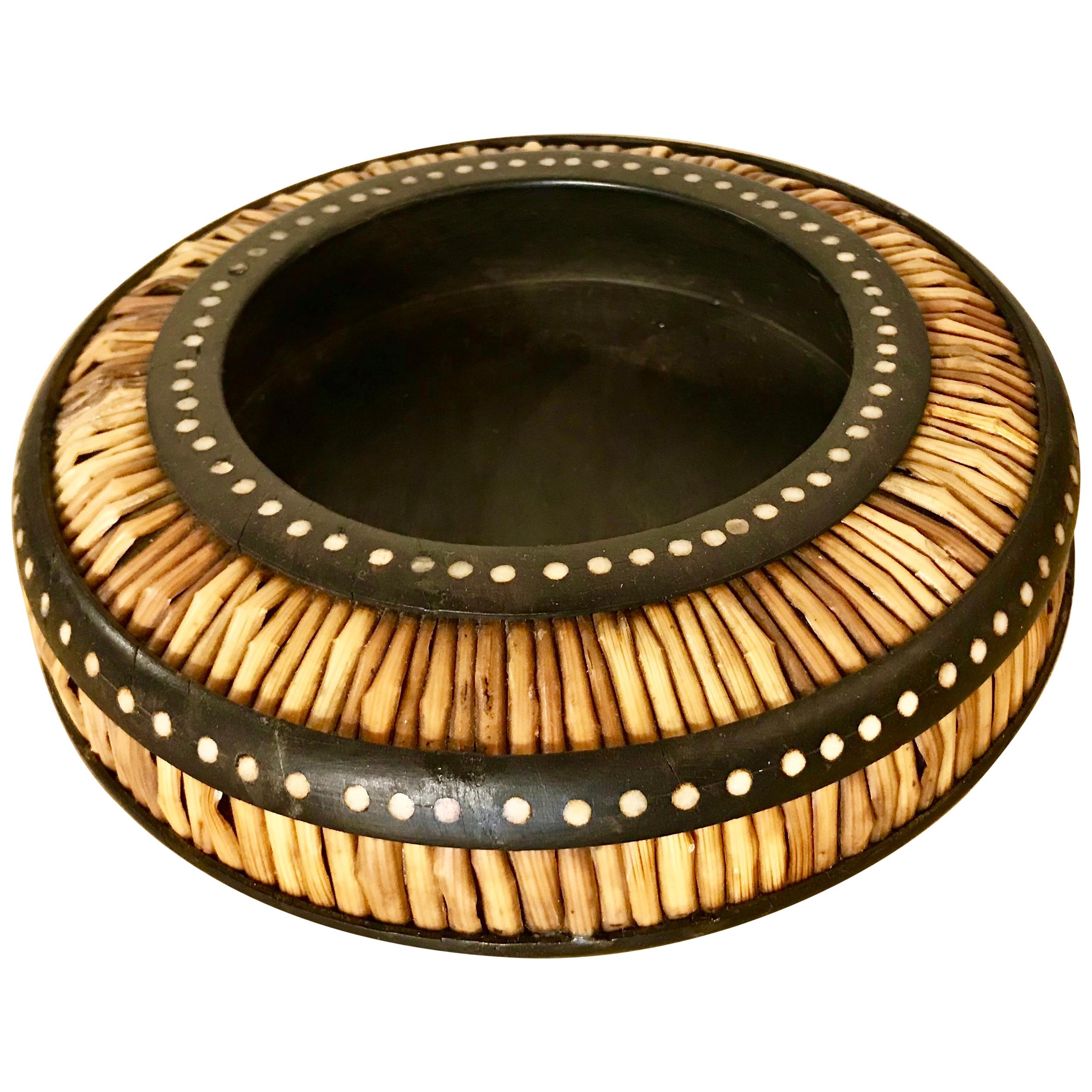 Anglo-Indian Round Porcupine Quill Box