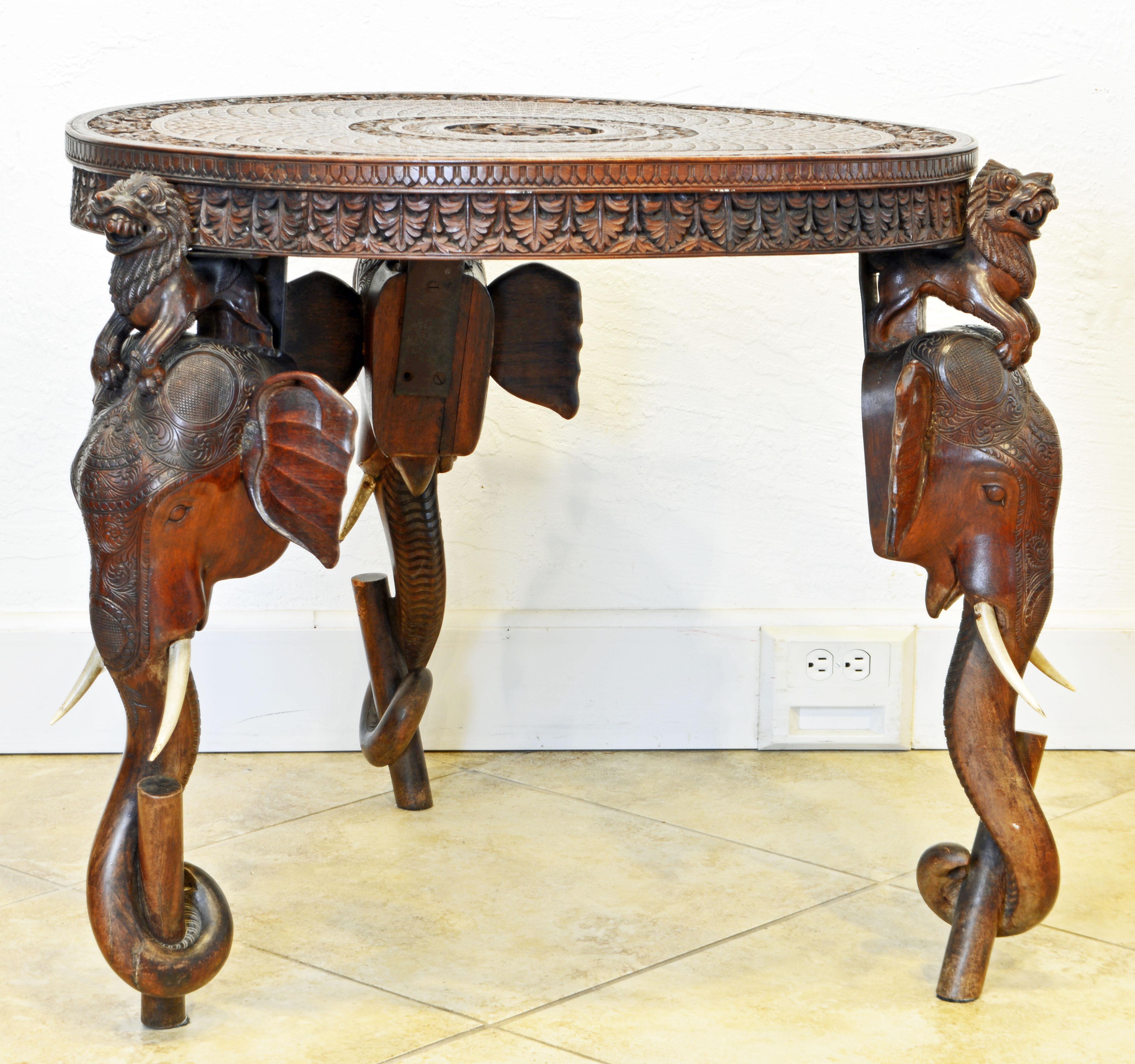 anglo indian elephant table