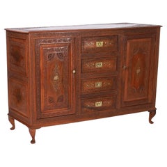 Anglo Indian Sideboard with Inlaid Brass