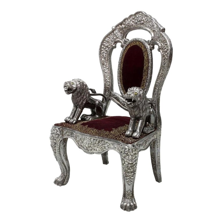 Fauteuil Trône XXL Palazzo INT – Style Dracula / Rétro Baroque (Velours Noir)
