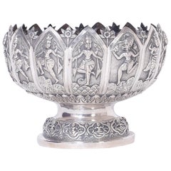 Anglo Indian Silver Fruit Bowl