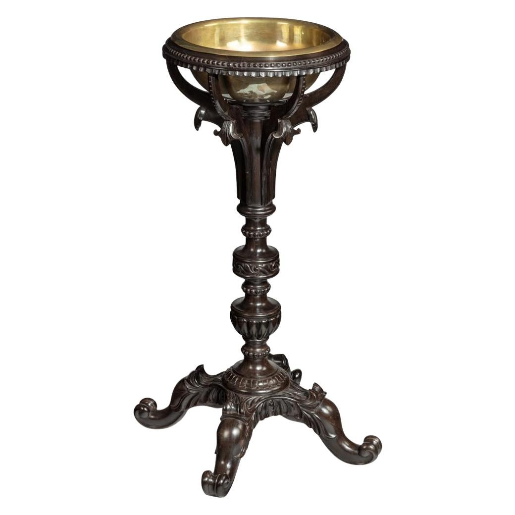 Anglo-Indian Solid Ebony Jardiniere For Sale