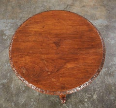Anglo Indian Specimen Rosewood Carved Table