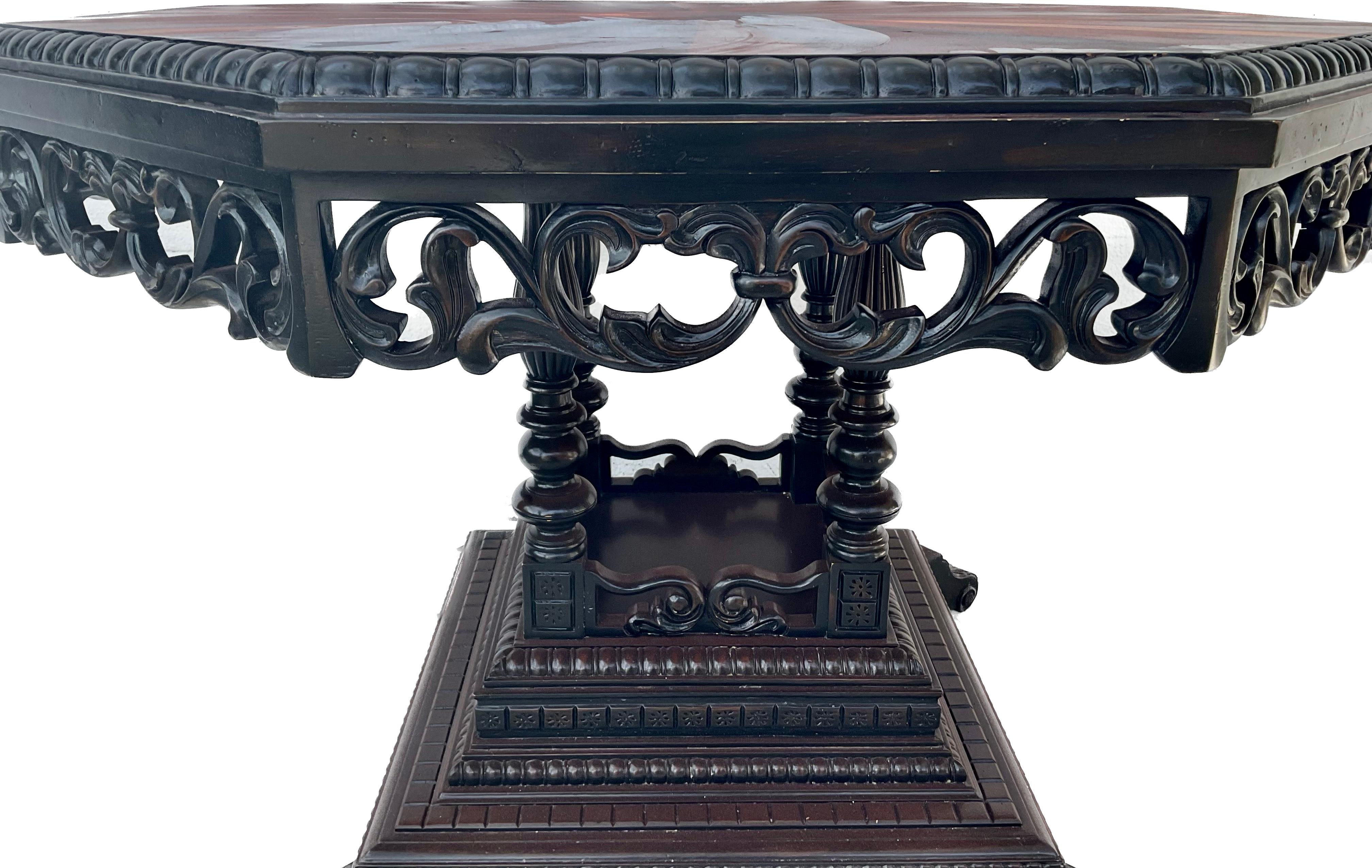 Anglo Indian Specimen Wooden Table In Good Condition In Bradenton, FL