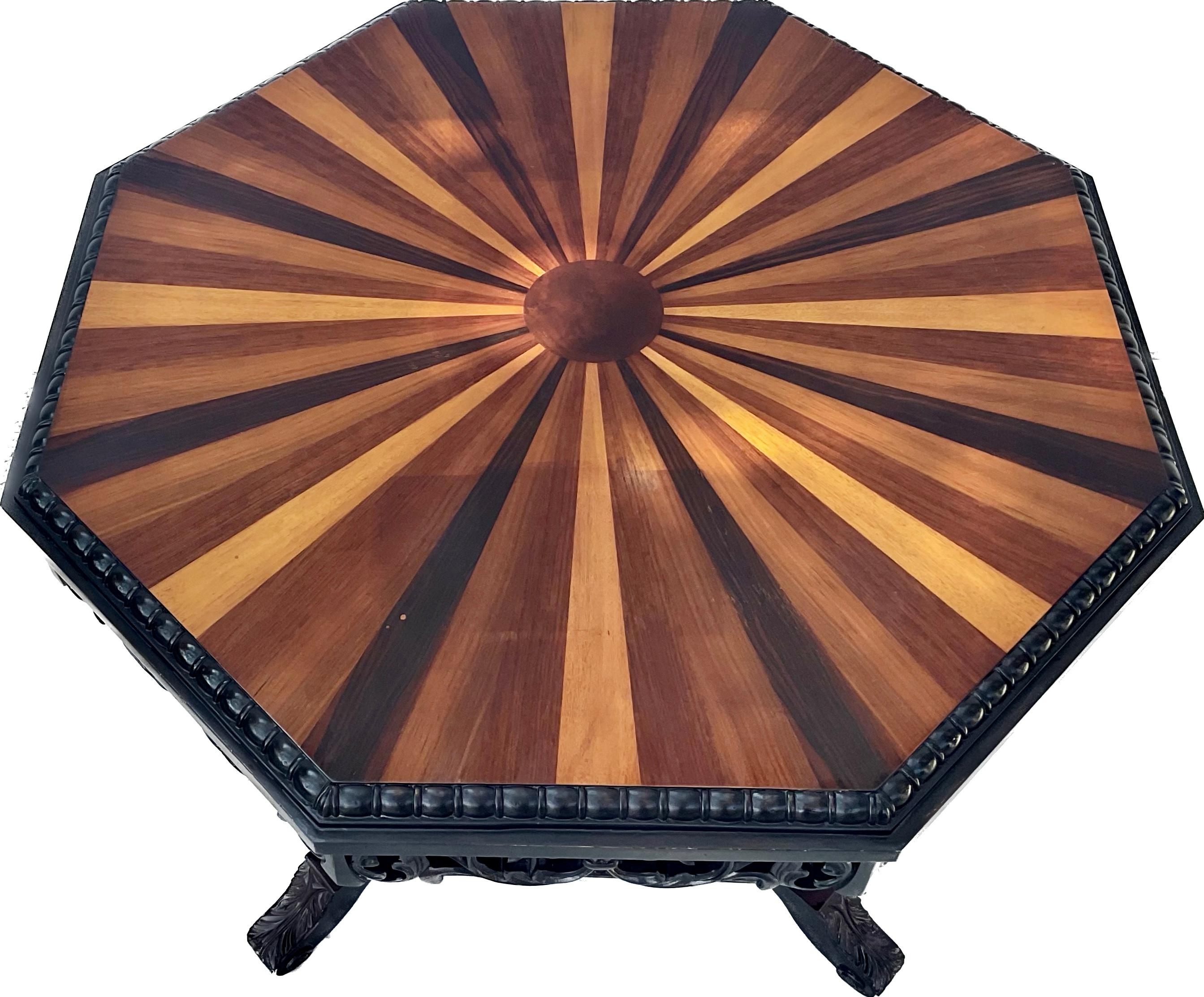 Ebony Anglo Indian Specimen Wooden Table
