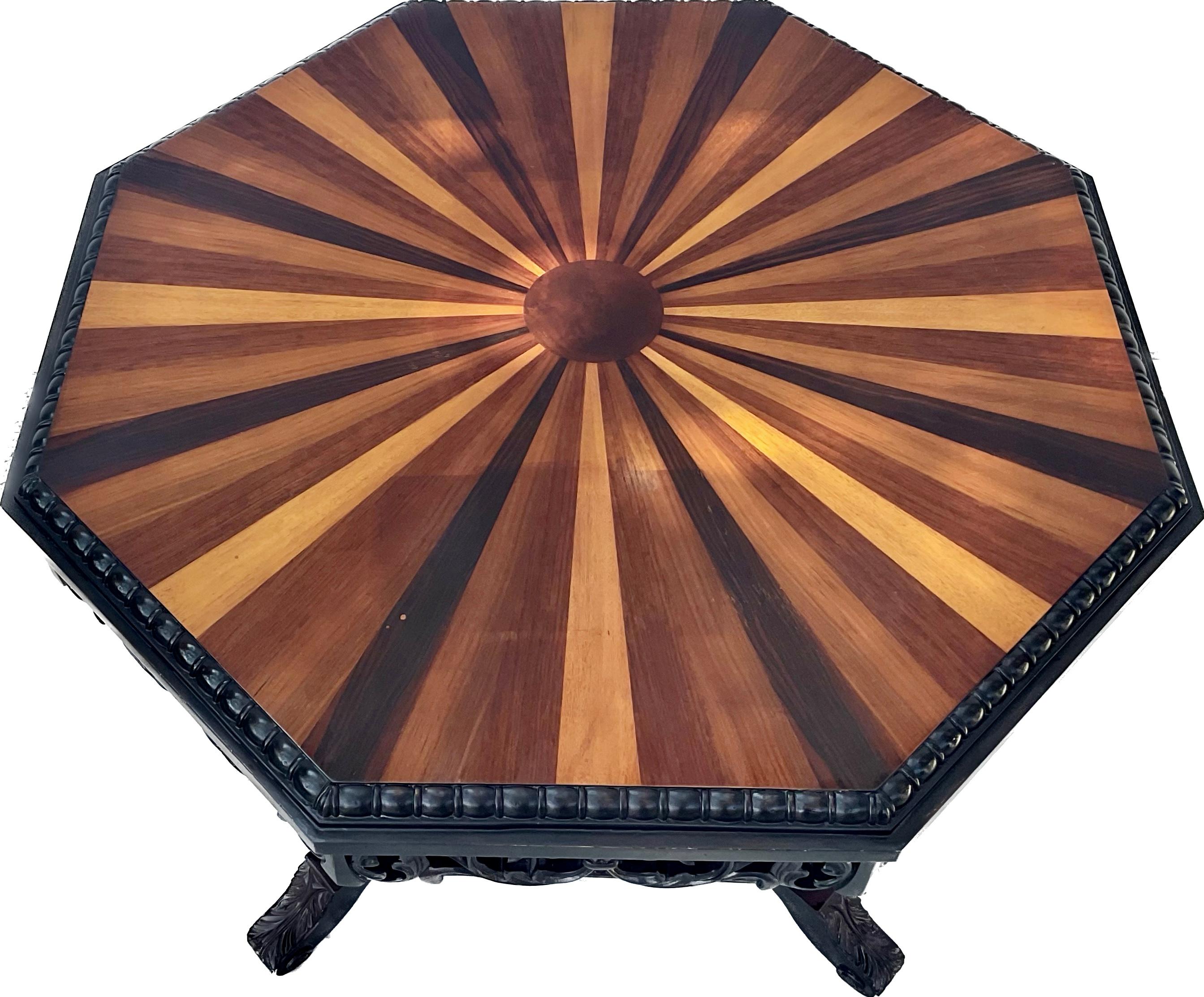 Ebony Anglo Indian Specimen Wooden Table