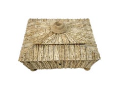 Anglo-Indian Stag Horn Veneered Sewing / Work Box From Vizagapatam