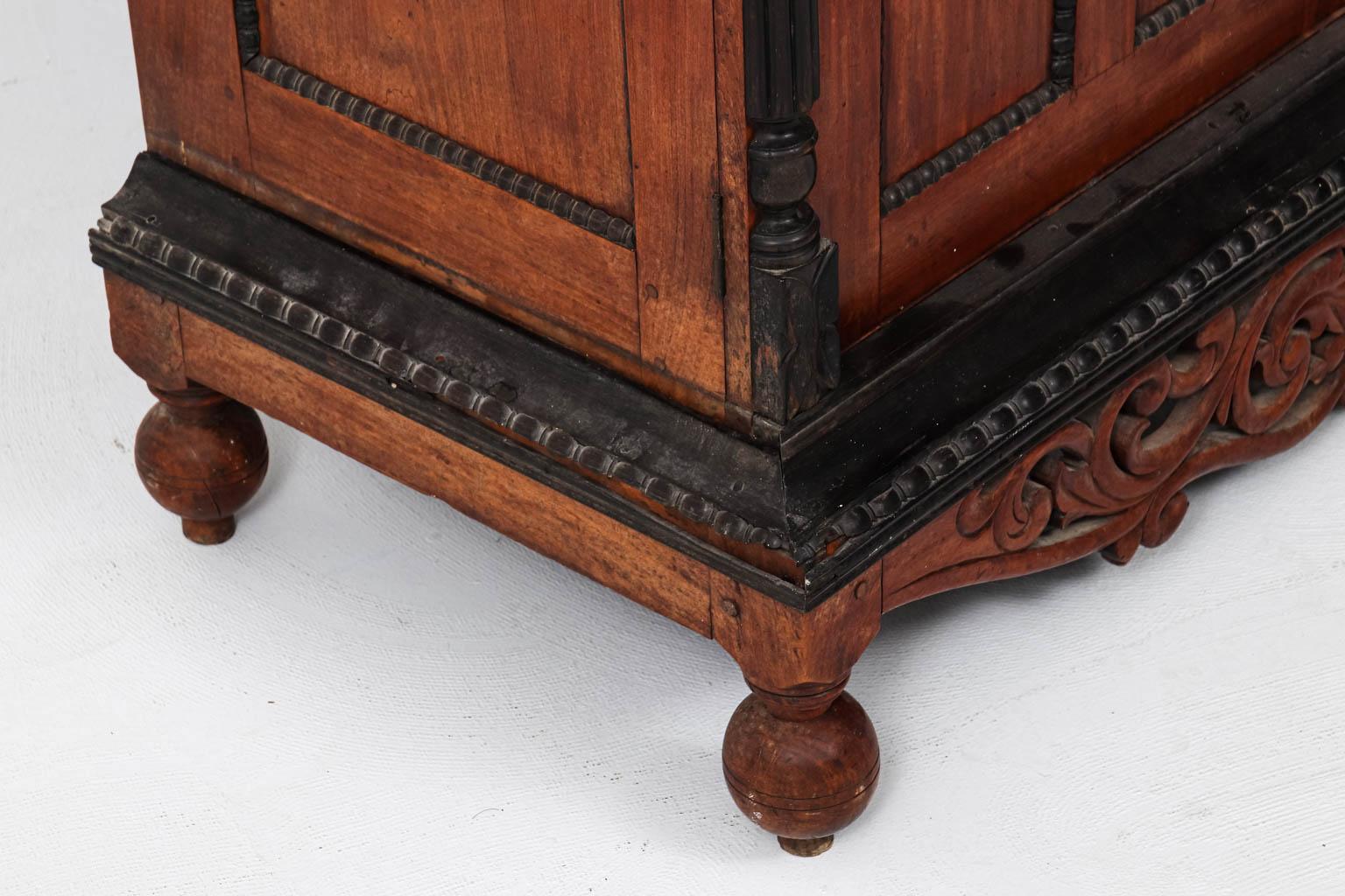 Anglo-Indian Style Satinwood and Ebony Cabinet 5