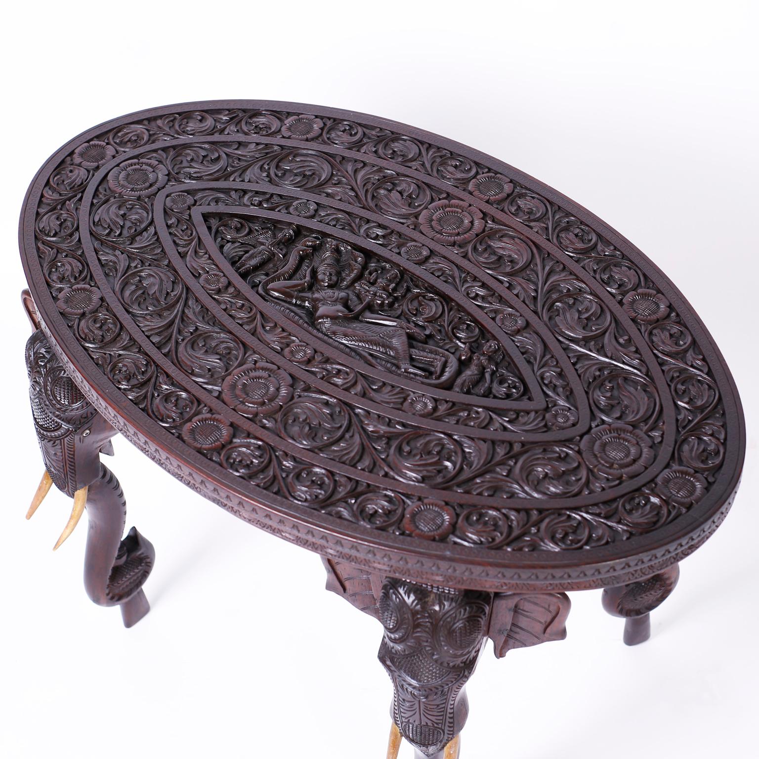 Anglo-Indian Style Thai Elephant Table 1