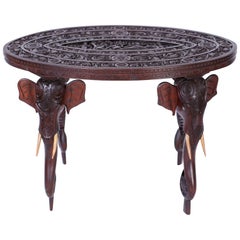 Anglo-Indian Style Thai Elephant Table