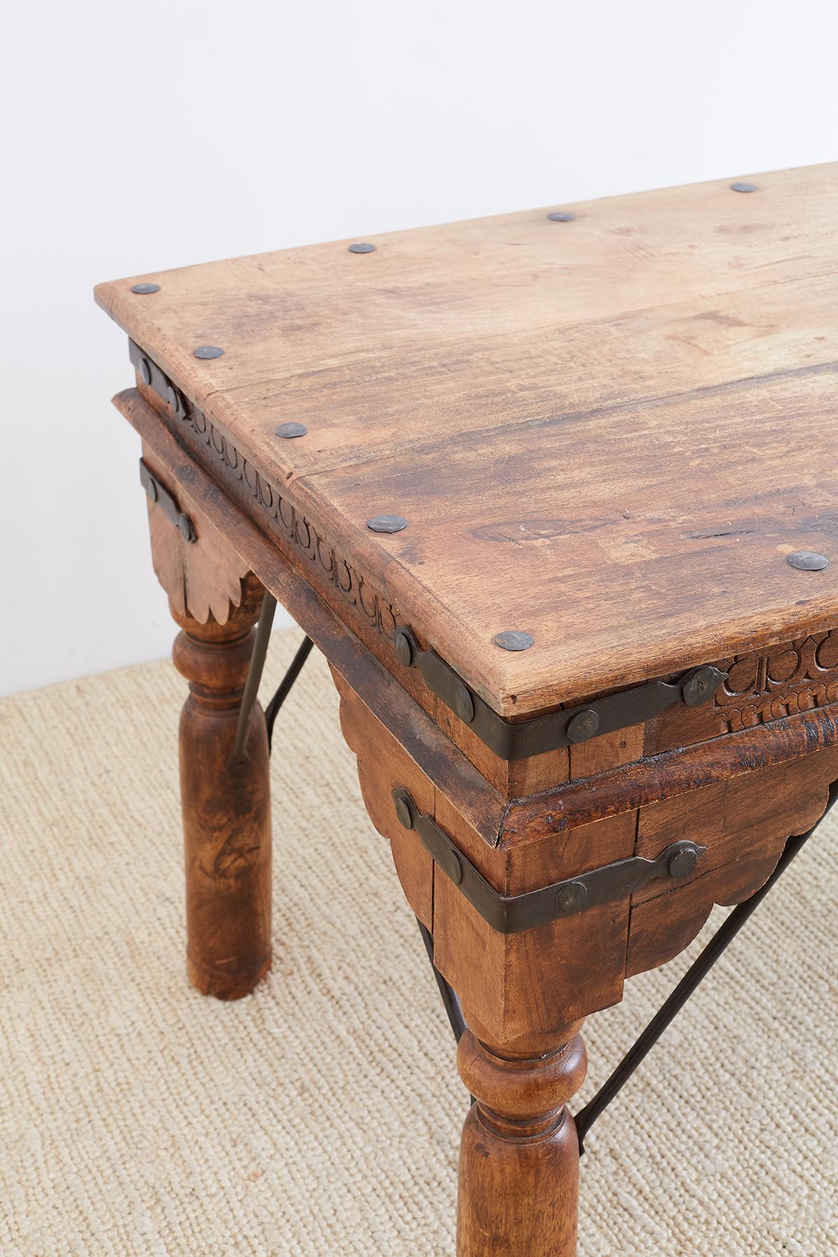 Anglo-Indian Teak Dining or Library Table 4