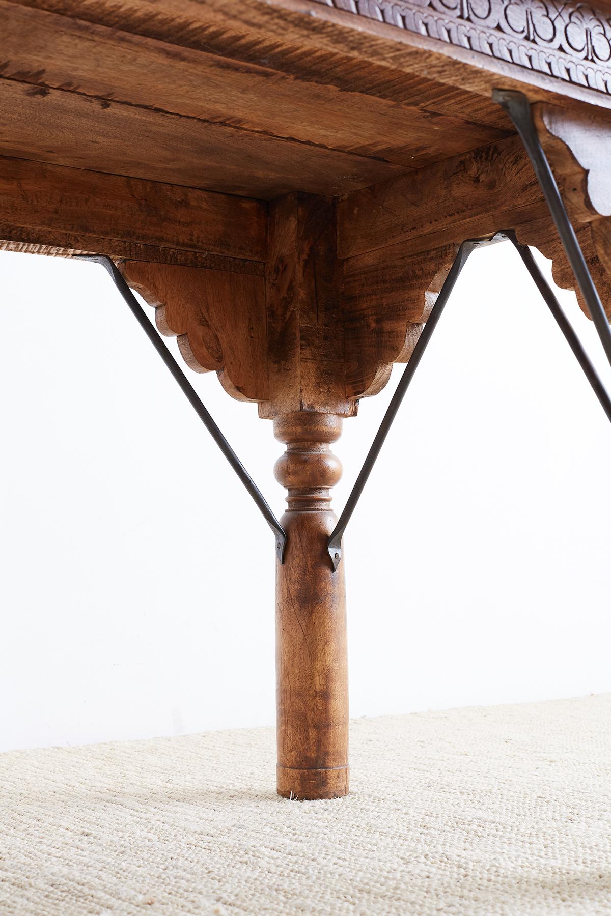 Anglo-Indian Teak Dining or Library Table 6