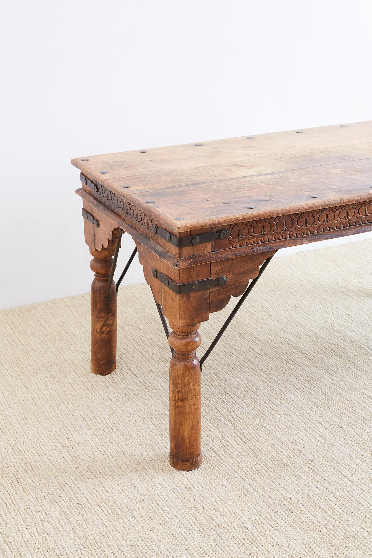 Anglo-Indian Teak Dining or Library Table 10