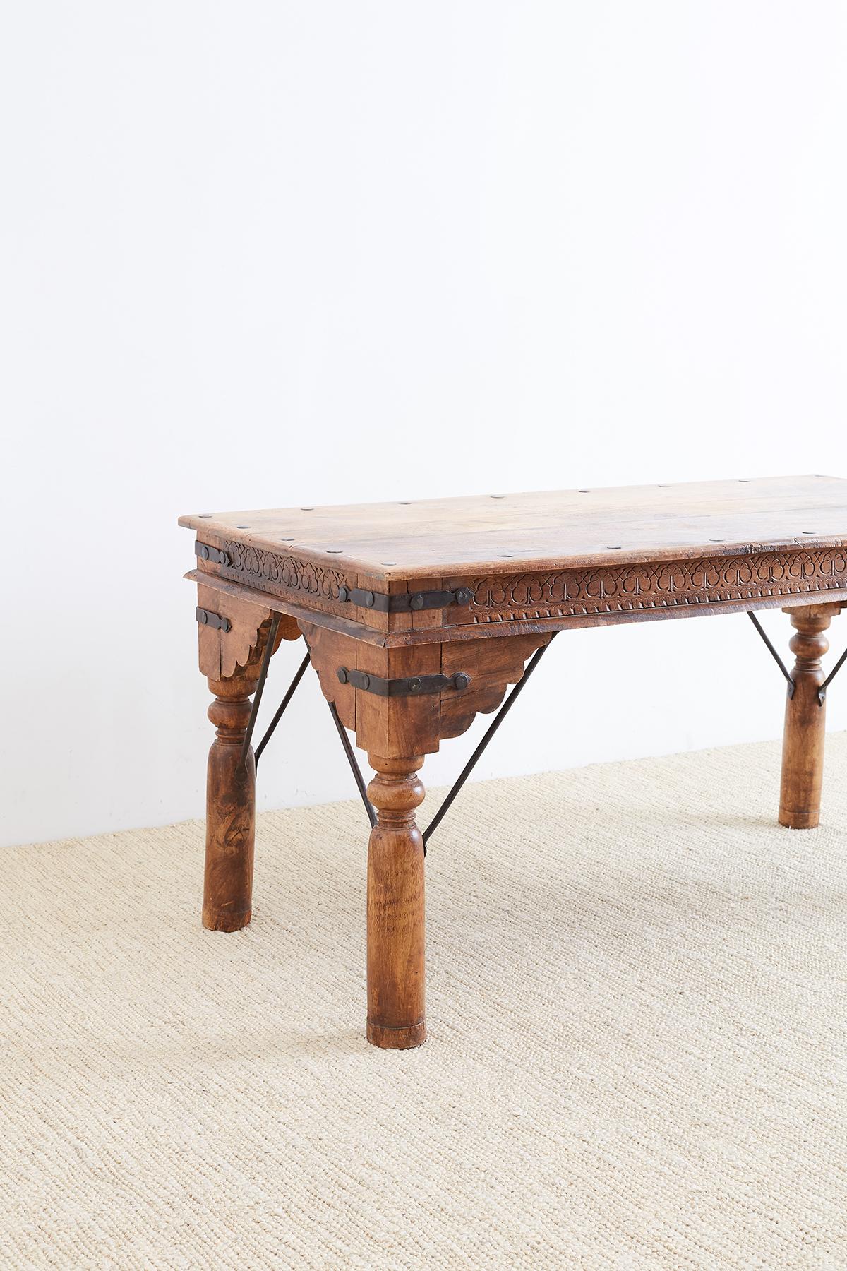 Anglo-Indian Teak Dining or Library Table 11