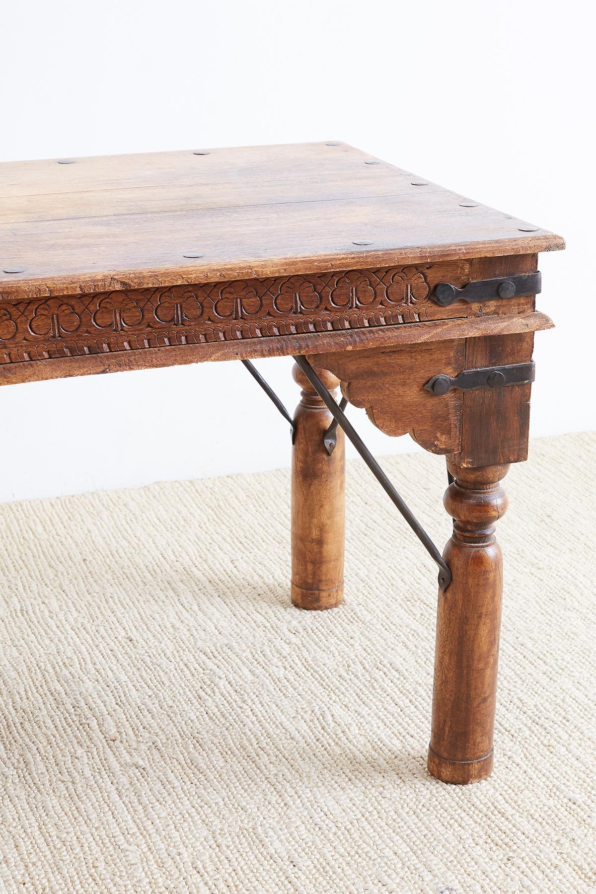 20th Century Anglo-Indian Teak Dining or Library Table
