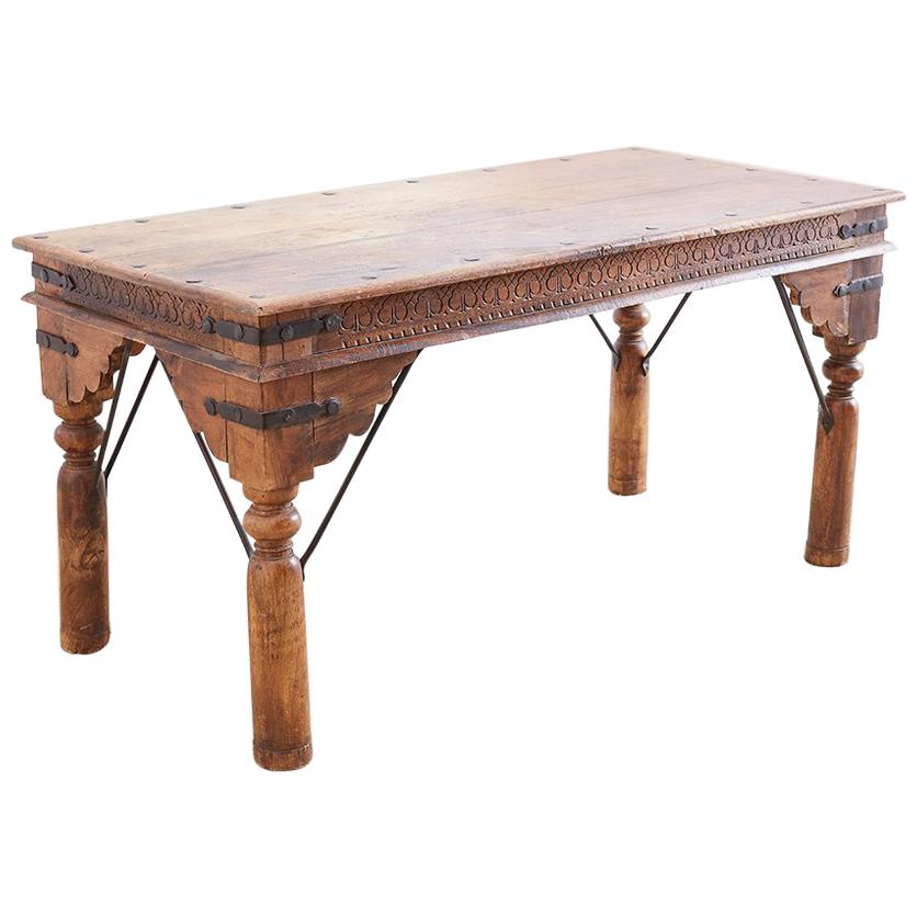 Anglo-Indian Teak Dining or Library Table