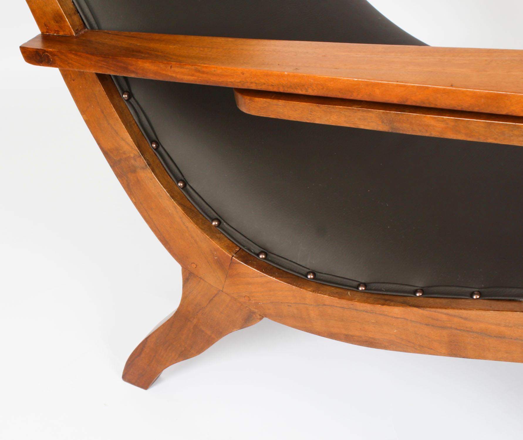 Chaise jardinière indienne anglo-indienne en teck avec bras extensibles 19ème siècle en vente 1